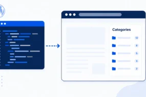 WordPress category list displayed in sidebar widget