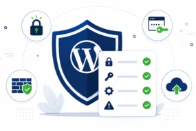 WordPress security checklist infographic - 12 steps