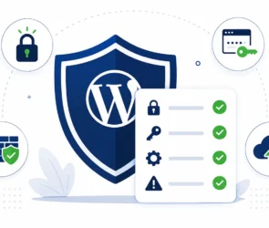 WordPress security checklist infographic - 12 steps
