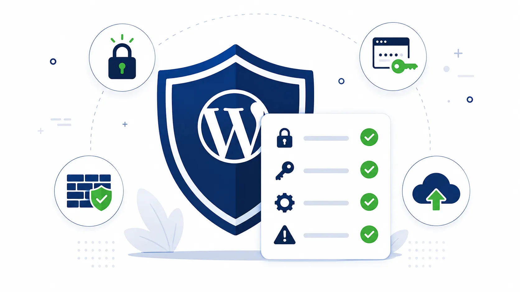 WordPress security checklist infographic - 12 steps