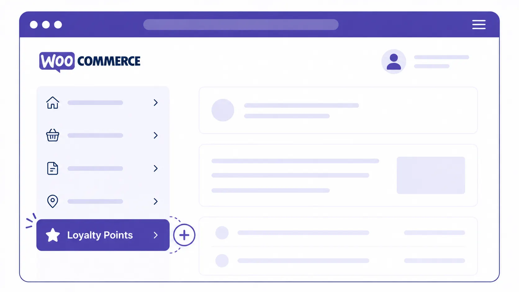 Custom Loyalty Points tab added to WooCommerce My Account page